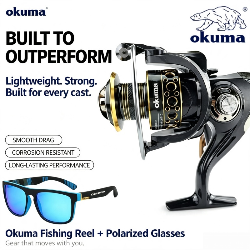 Surf Reel - OKUMA-Spinning Reel, MetalUltra Hafif Balıkçılık Makarası,